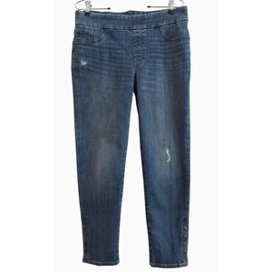 Chico's Ankle Jeans Pull On‎ Jegging Button Detail Sz 0.5 / 6
